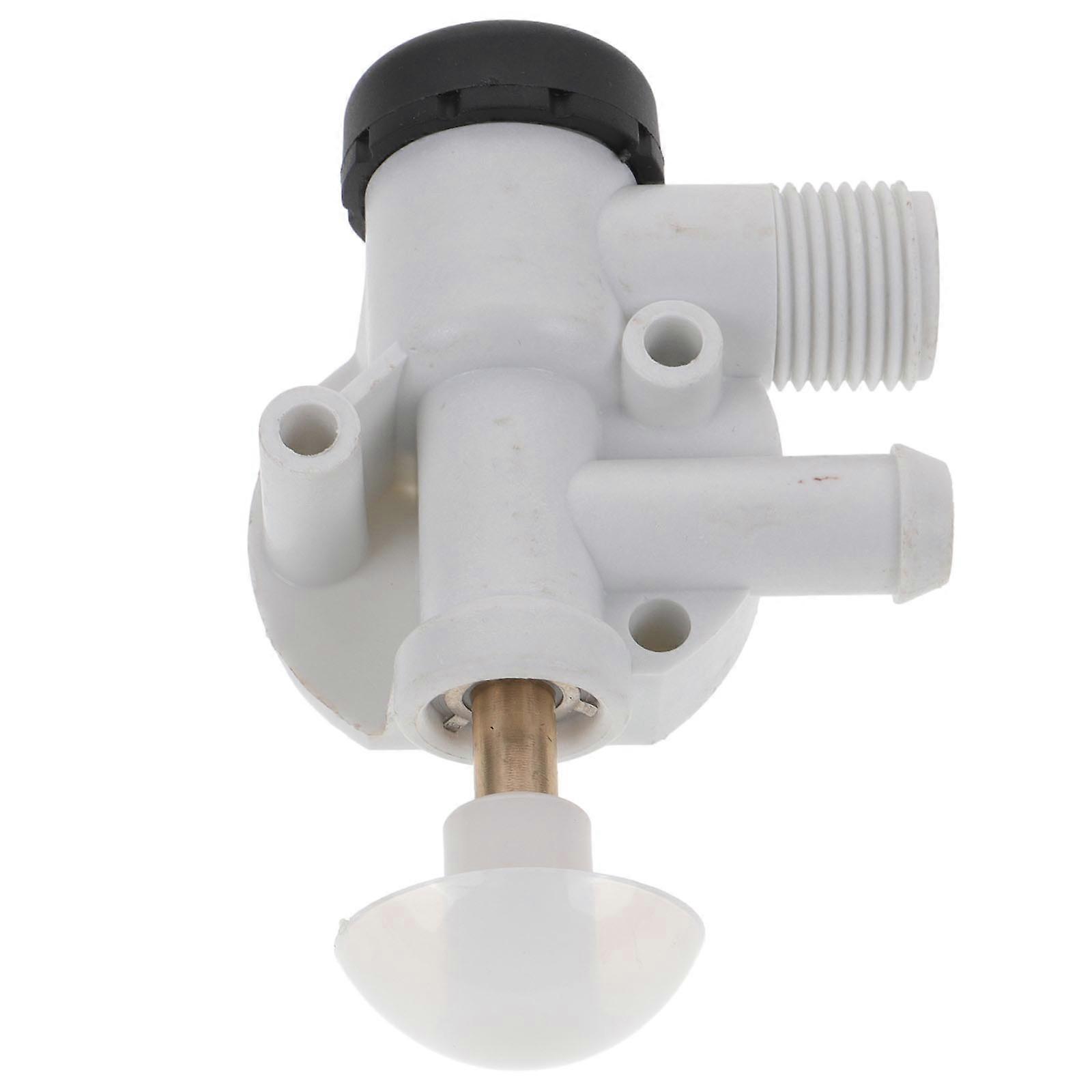White Plastic Toilet Water Valve for RV Compatible with Most Campers Easy to Install 0.5 Inch Size