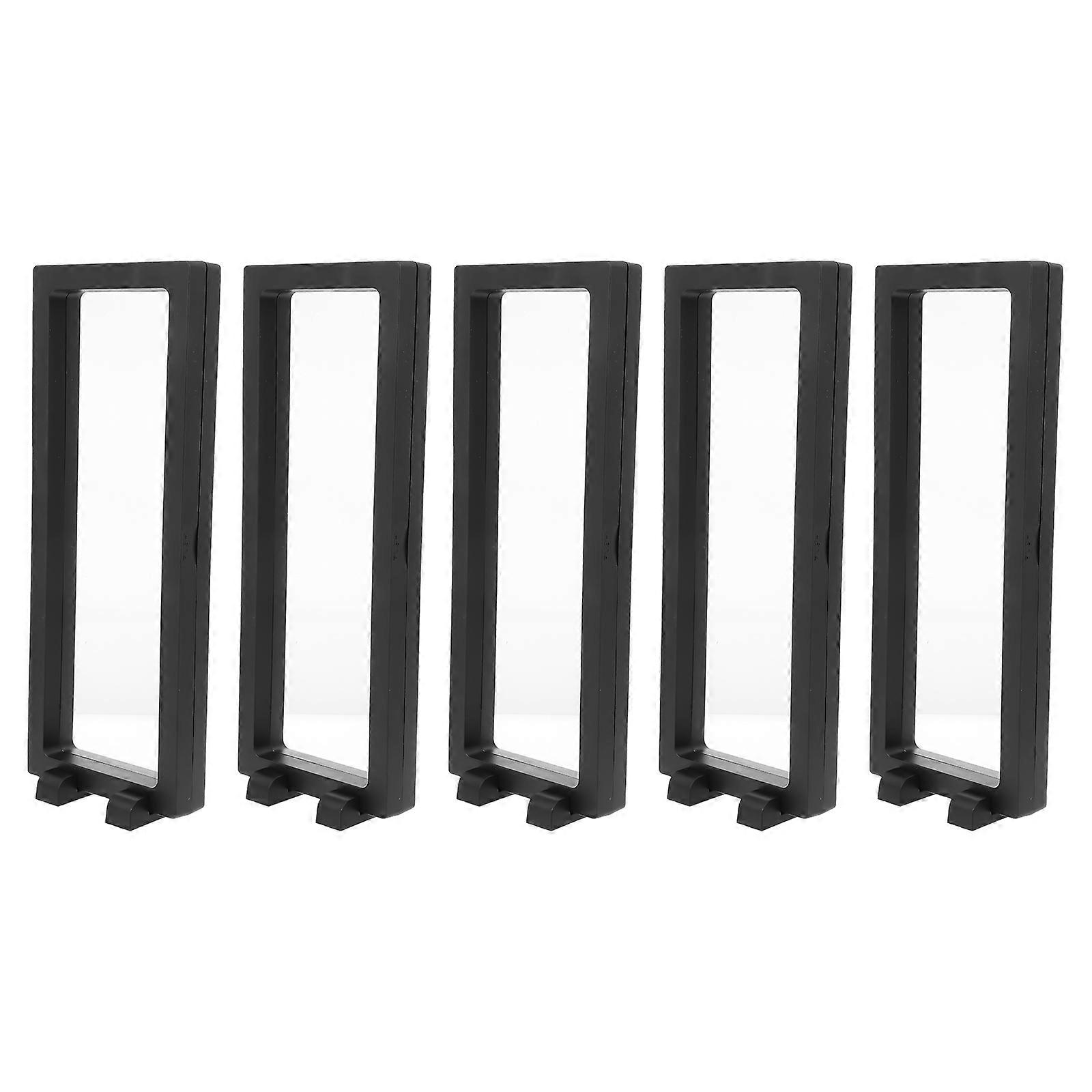 Floating Coin Display Cases Jewelry Display Storage Transparent Design Protective Stand 5 Sets