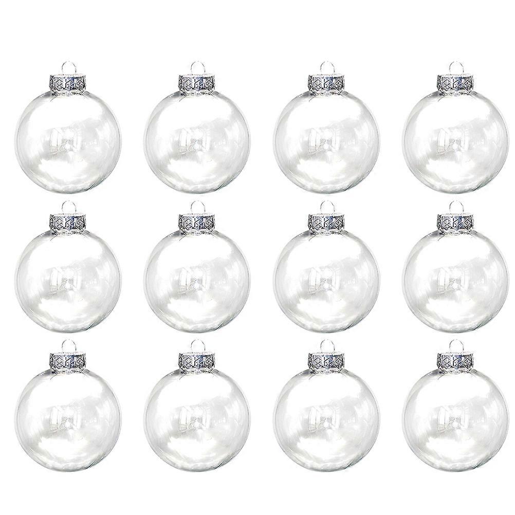 Christmas Ball Decoration Plastic Transparent Ornaments for Party and Holiday Festive Use 20pcs