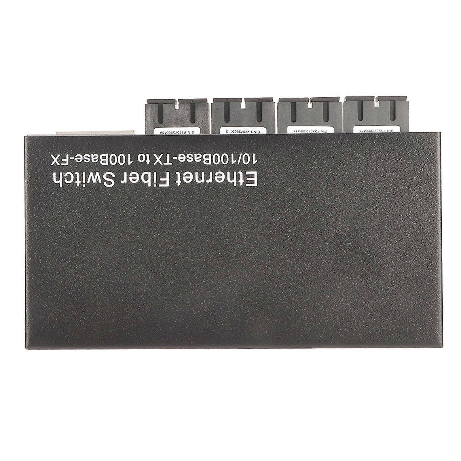 Ethernet to Fiber Optic Media Converter Tx1310nm 10 100Mbps Up To 25km RJ 45 SC Port Ethernet Fiber Switch 100‑240V US Plug 