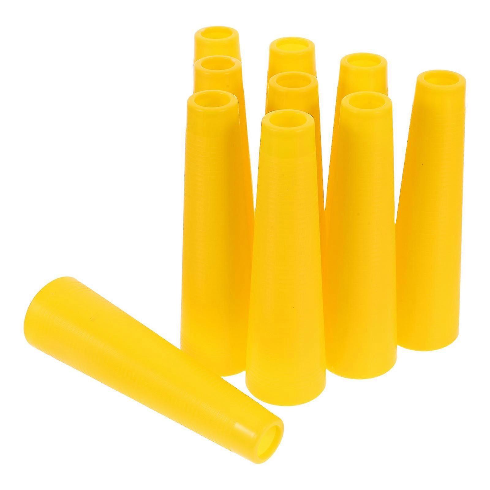 Tube de tricot cônes de fil coniques machine à coudre fournitures jaune 17.50X4.90X2.80CM gestion du fil 10Pcs