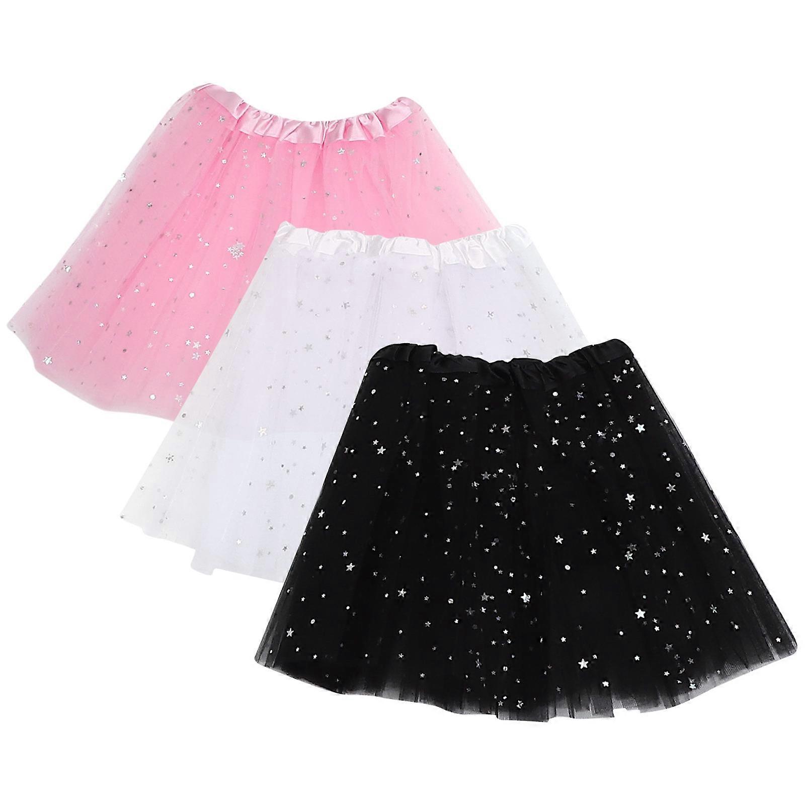 3Pcs Tutu Skirt Set For Children Dancing Tutu Skirt Wear 30CM