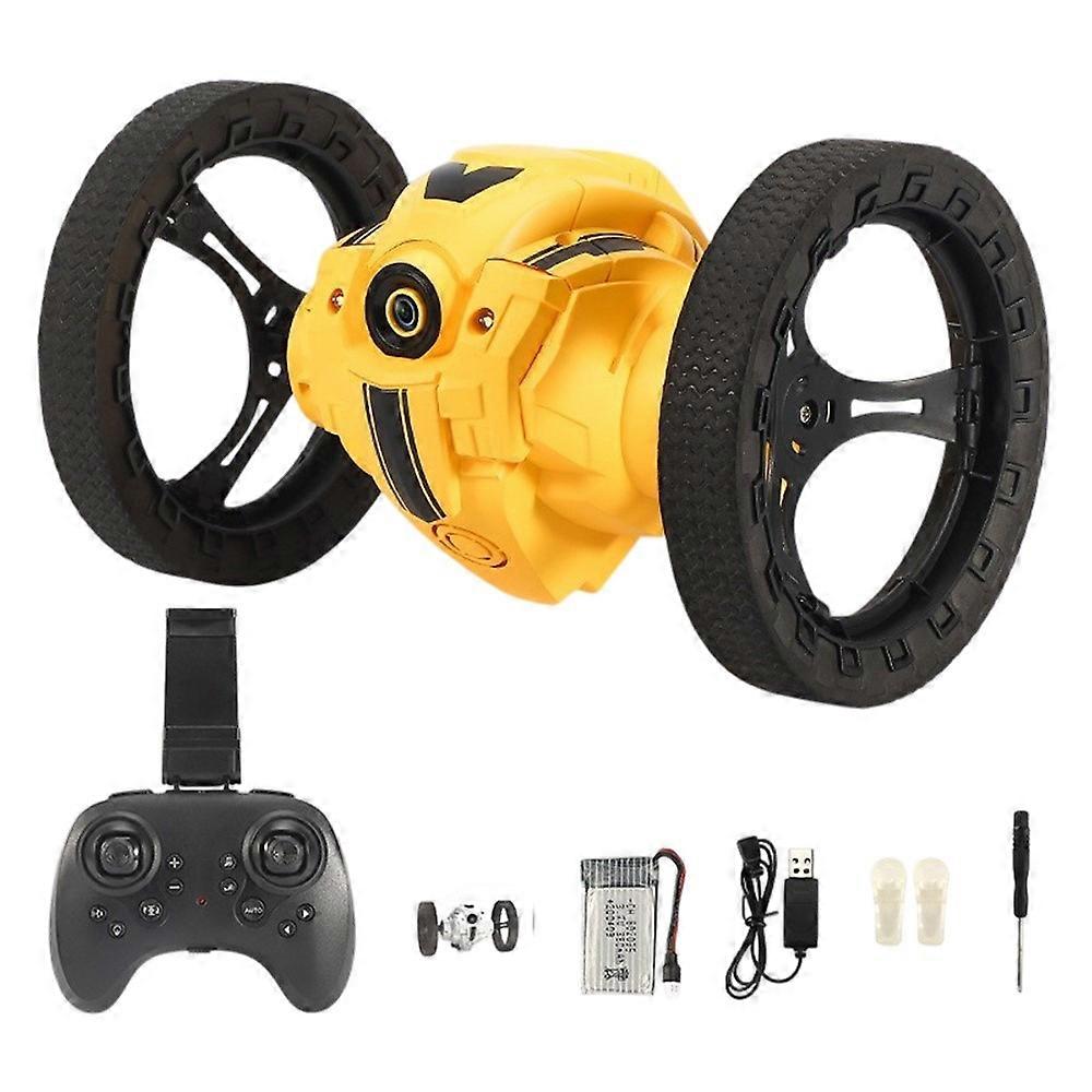 Stunt RC Car Remote Control 360 Degree Rotation Light Music Bounce Vehicle Toy with Camera
