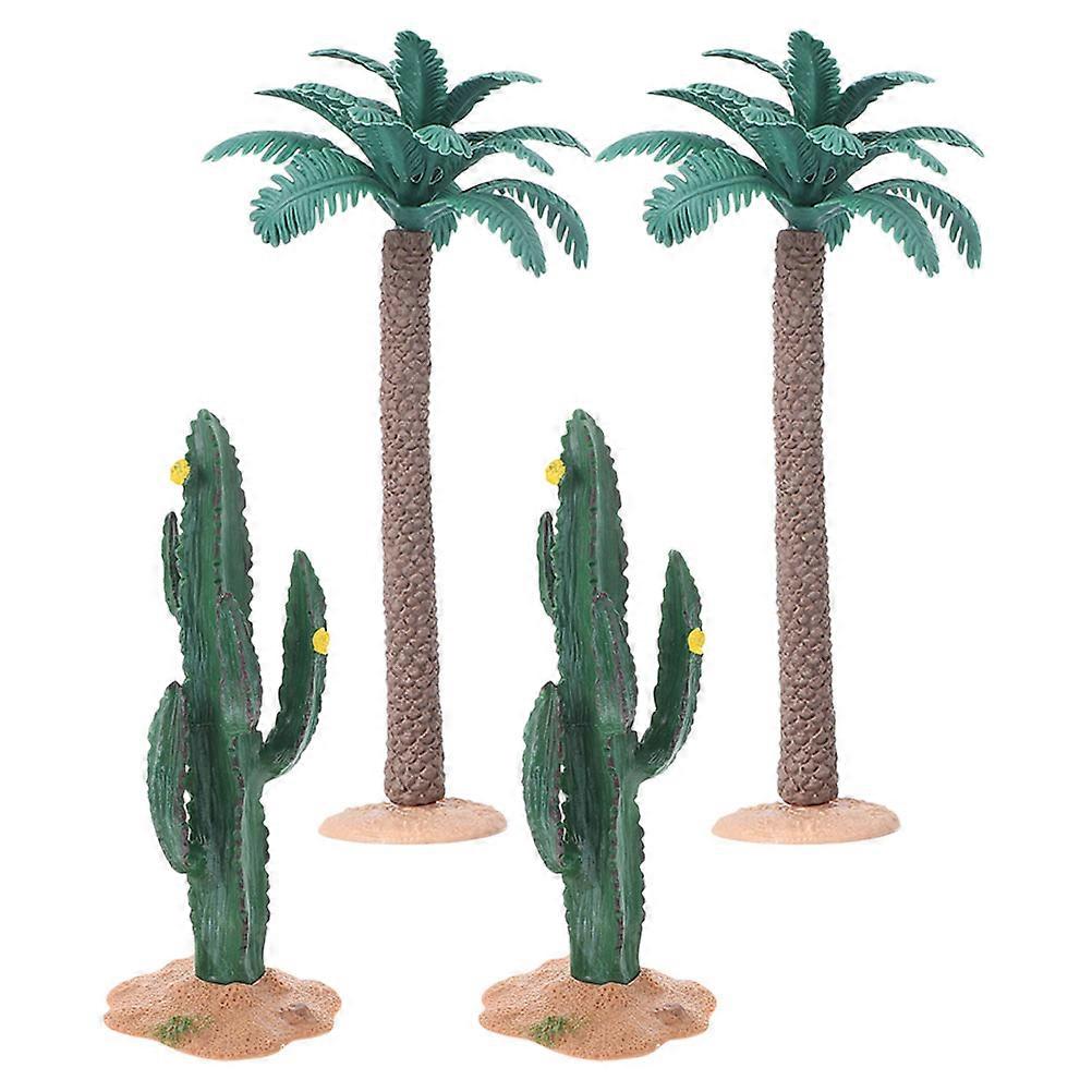 Plastic Miniature Model Trees For Indoor Decoration Enables Realistic With 1 Set