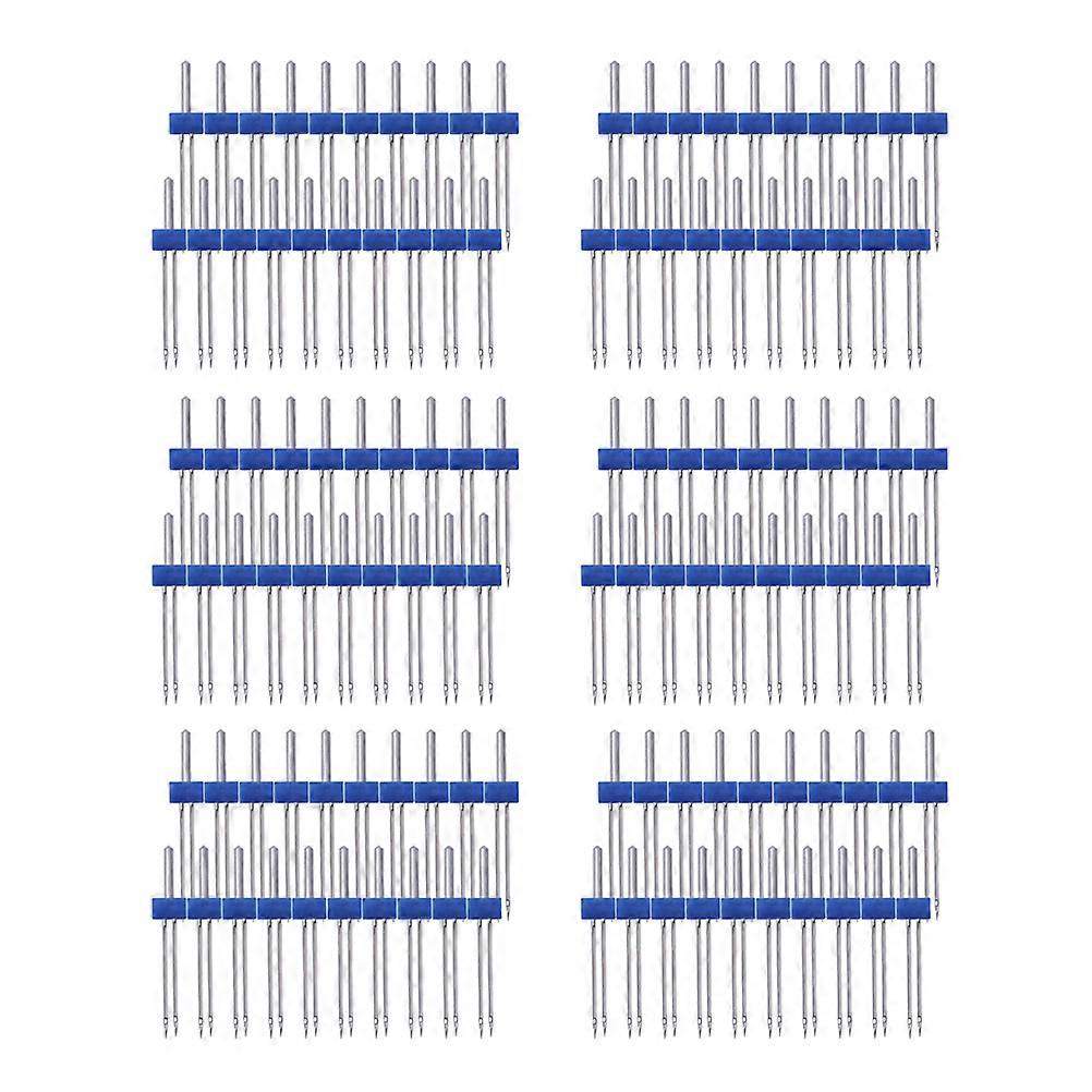 Sewing Machine Twin Needles Set Of 100Pcs Multi-function Blue Double Stitching Needles For Sewing Enthusiasts