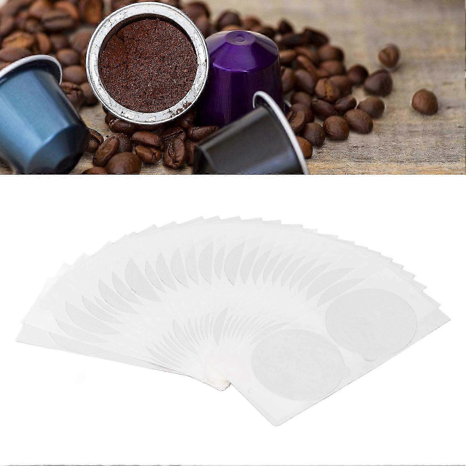 أغطية رقائق الألومنيوم ذاتية اللصق لكبسولات القهوة - أختام وملصقات يمكن التخلص منها مقاومة لدرجات الحرارة العالية ، قطر 59 مم / 2.3 بوصة