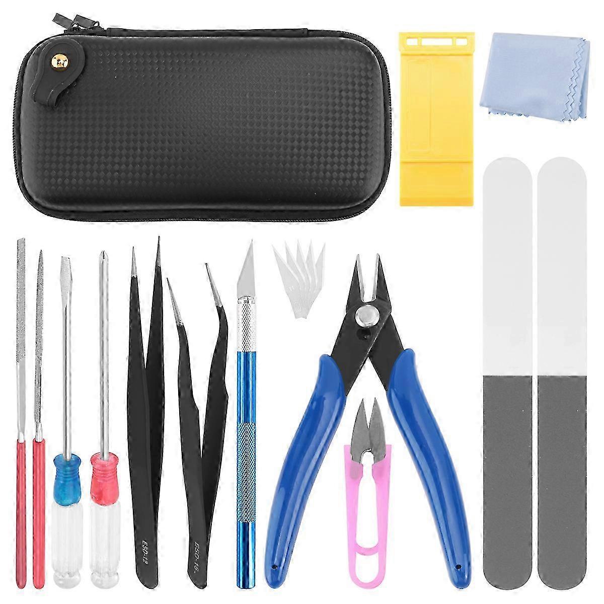 15 Pcs Model Tools Kit Modeler Basic Tools Hobby Building