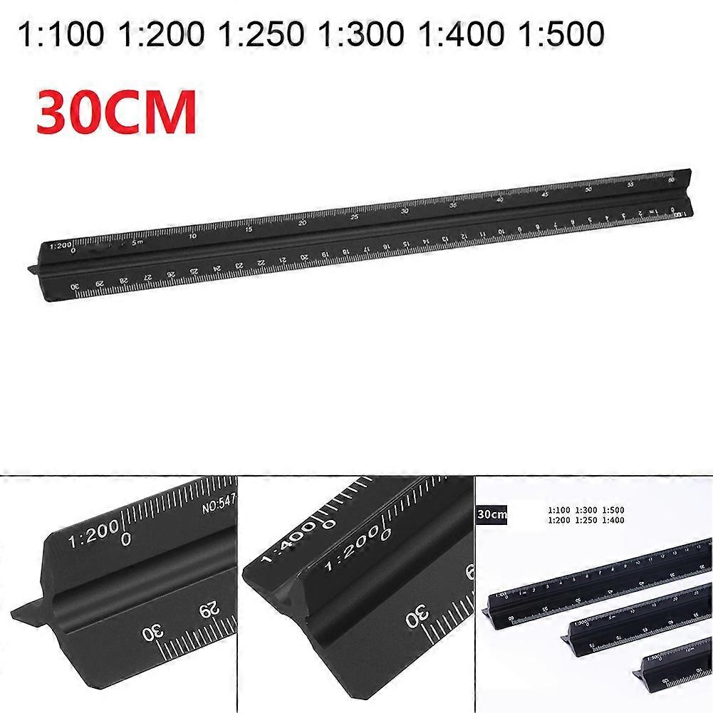 Narzędzie trójkątna skala stolarka 1：250 1：400 stop aluminium 1 sztuka czarny projektanci