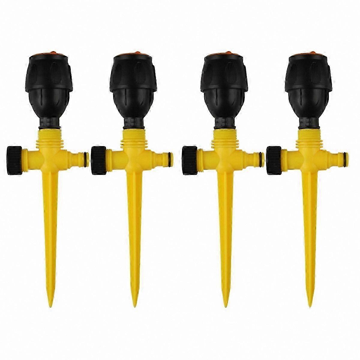 4-Pack Self-Rotating Lawn Sprinkler with Automatic Irrigation Function for Garden Watering Use
