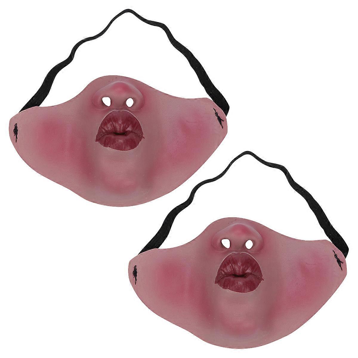 Colorful Masquerade Half Mask For Adults Performance 15X12cm Ideal For Halloween Music Festivals 2Pcs