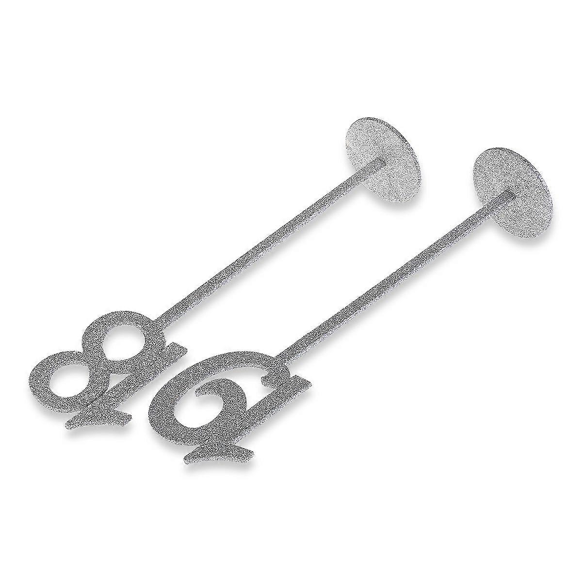 Wooden Table Numbers with Holder Base for Wedding 20 Pieces Silver Round Base 1 to 20