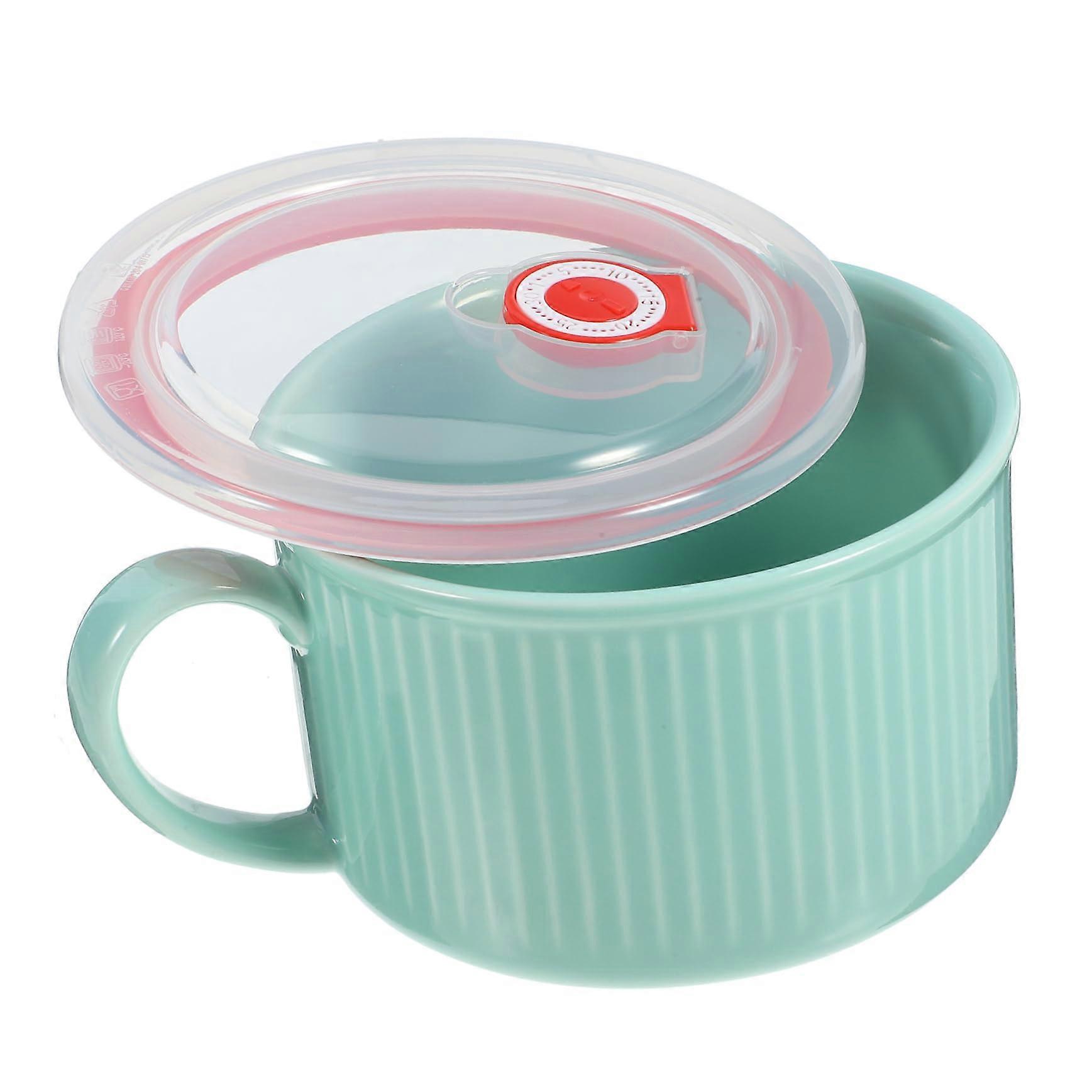 Lidded Ramen Bowl for Instant Noodles, Practical Bento Box for School and Home, Spillproof Meal Container with Lid