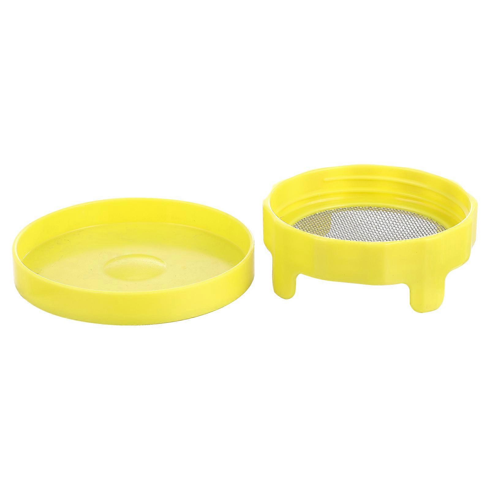 Water Drainage Sprouting Lids in Yellow for Home Users to Easily Prepare Multi-Colored Sprouts 1 Pair