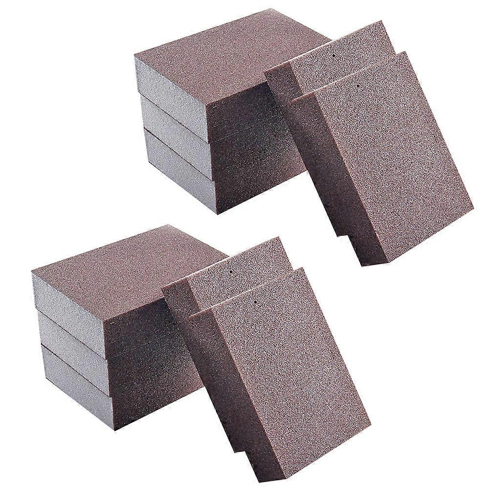 Pot Scrubber 10Pcs Extra Thick Emery Sponges Versatile Kitchen Cleaning Tools Brown High Efficiency Cleaning Attribute