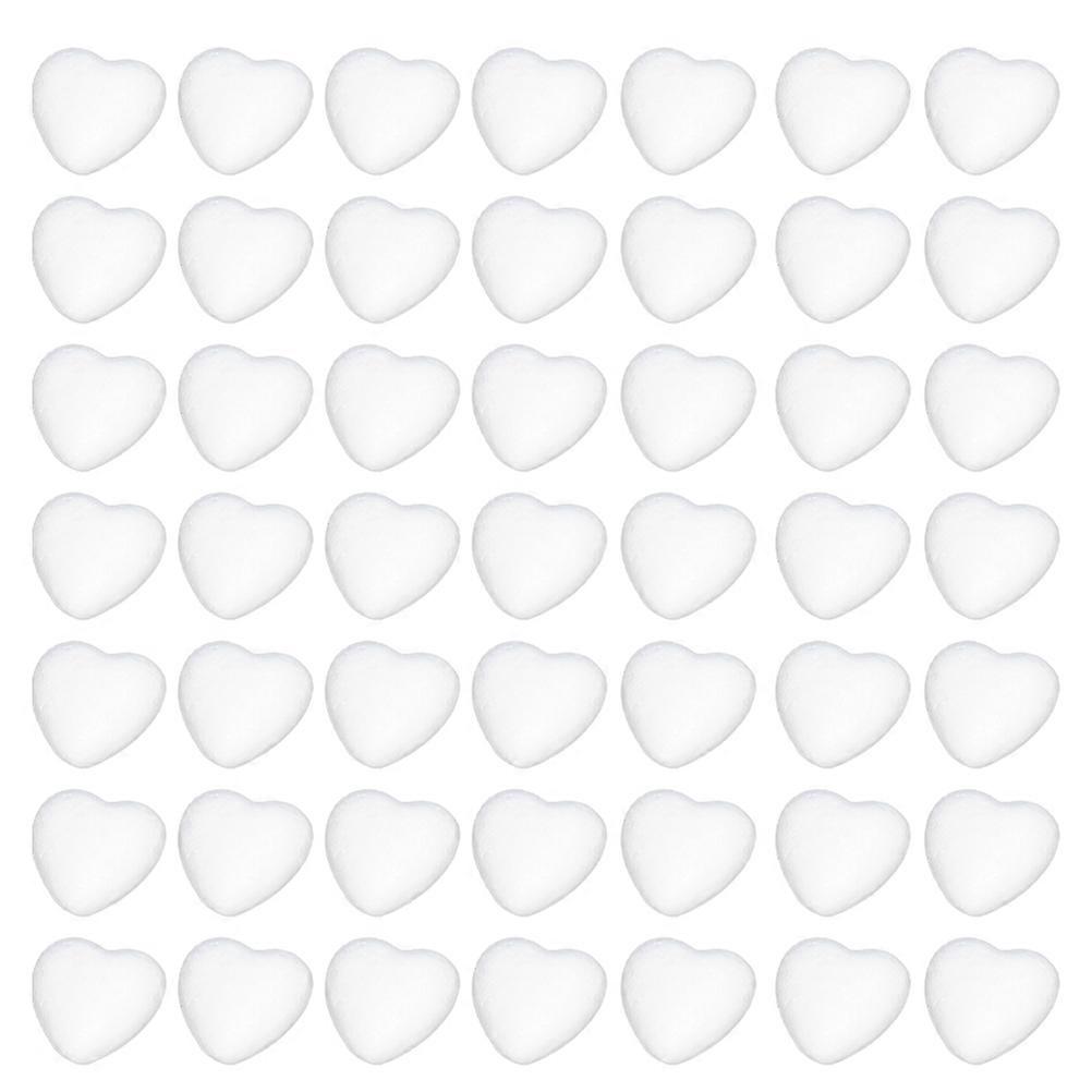 White heart Shaped Foam Decorations for Kids DIY Crafts and Decoration 2 6CM