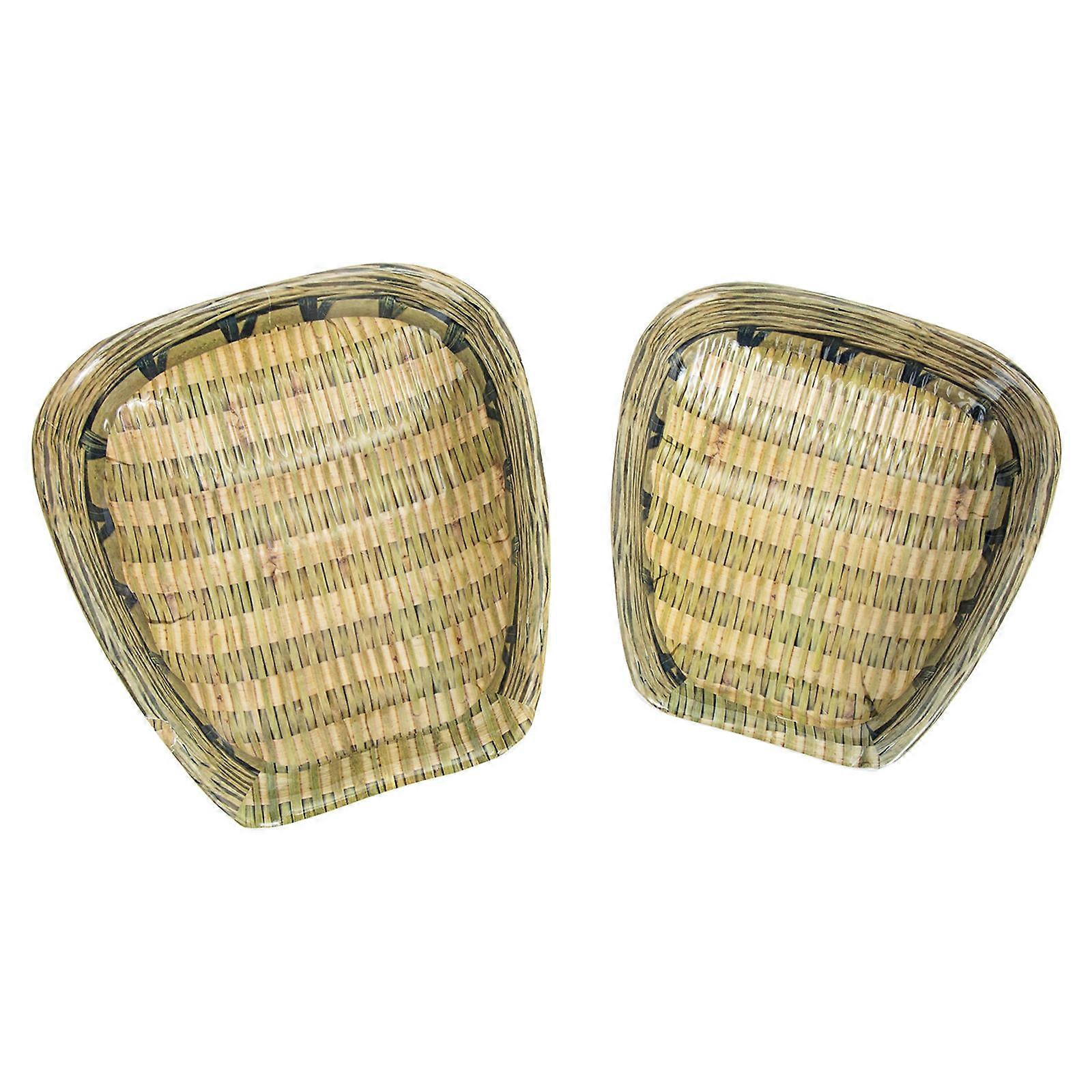 Khaki Plates for Home Use Easy to Clean and Store Lightweight and Portable 2 Pieces