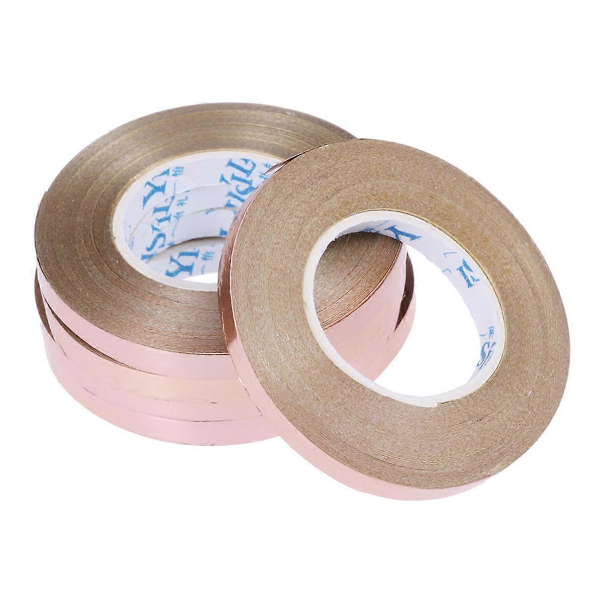 Rose Gold Plastic Ribbon for Gift Decoration with Shiny Finish 5 Pieces 10m