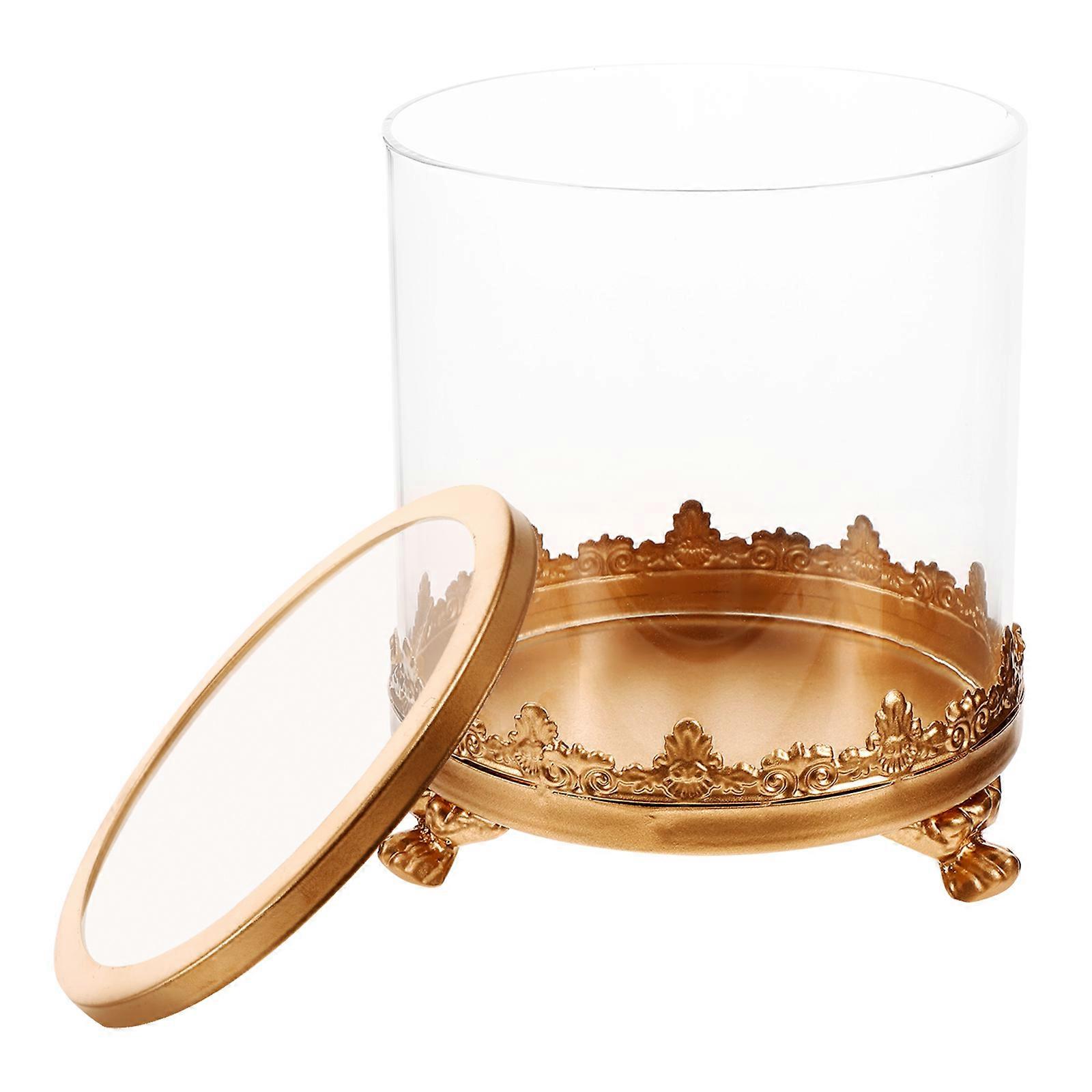 Clear Display Dome With Base European Style Glass Dome For Display Ideal For Snack Container 15.50X13.50X13.50CM 1Pcs
