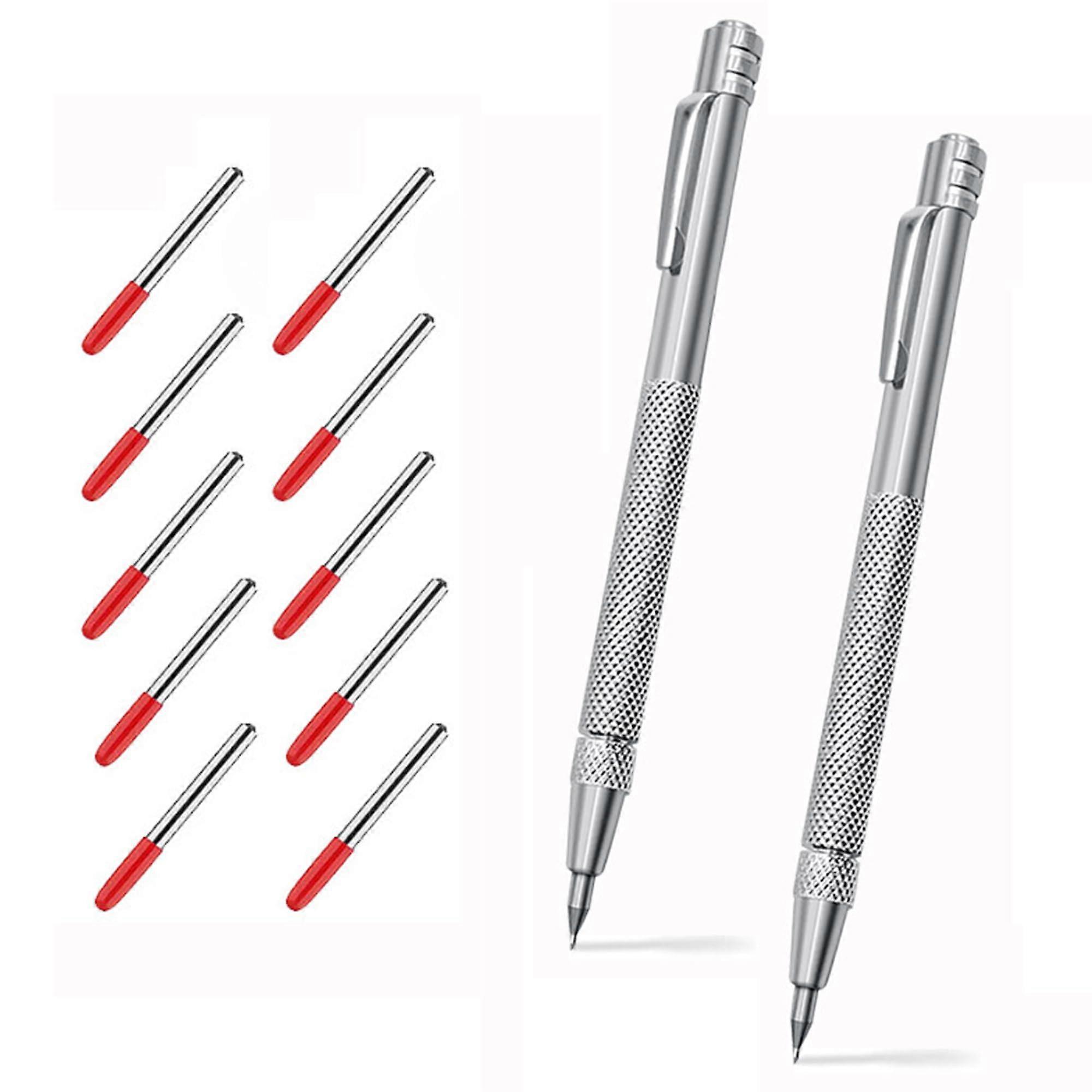 Pack of 2 Scribing Tool, Scriber Tungsten Carbide Pen with Magnet for Glass/Metal