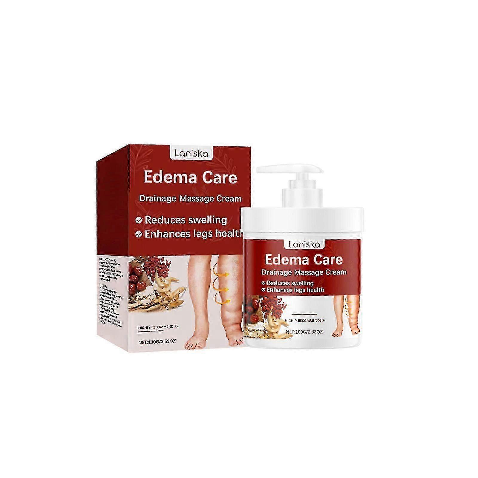 1-3x Anti-Edema Cream, Anti-Edema Soothing Cream, Edema Care Drainage Massage Cream For Legs, Reduces Swelling, Enhances Legs Health
