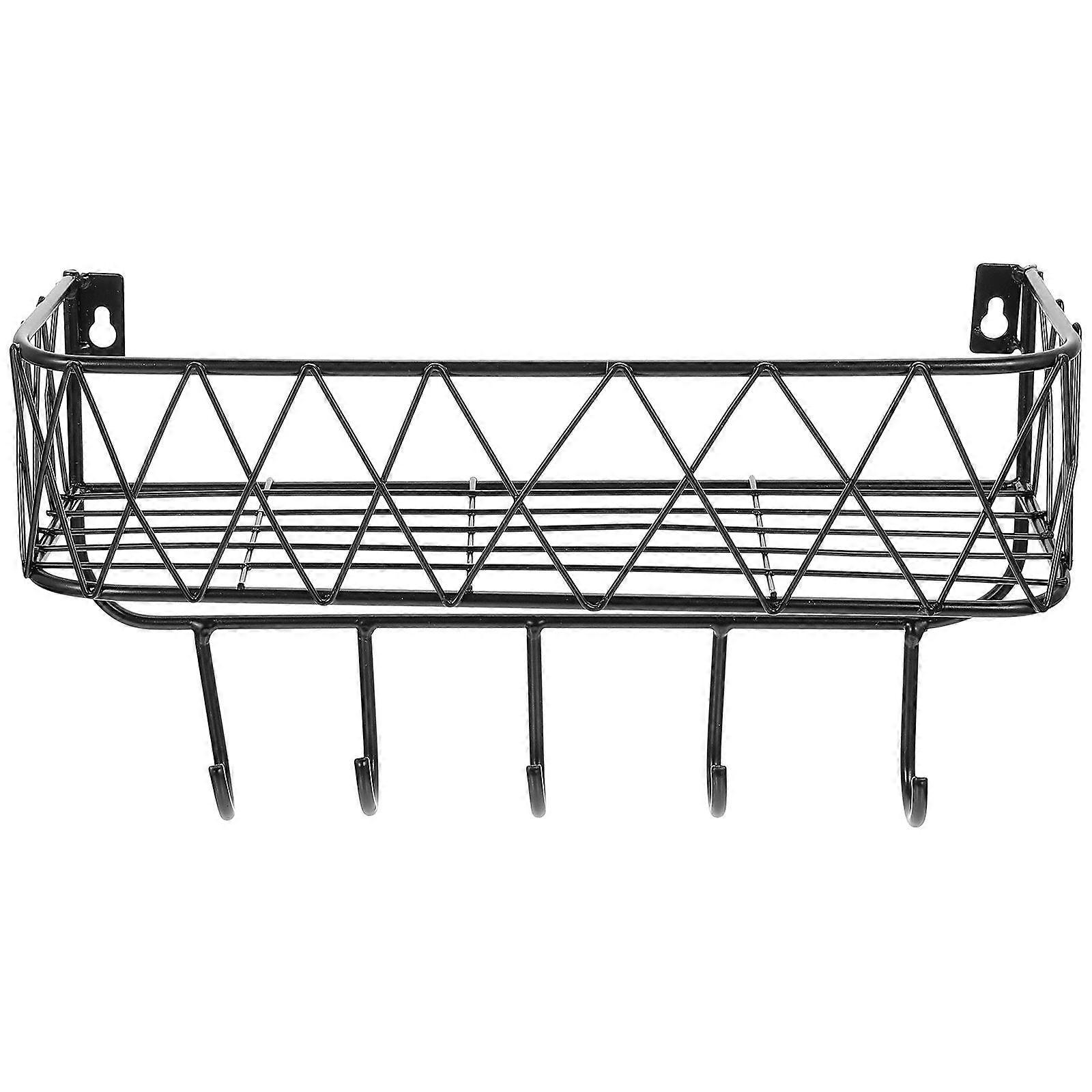 Key Storage Hook Black Iron for Items Hanging Versatile Installation Wall Key Hanger