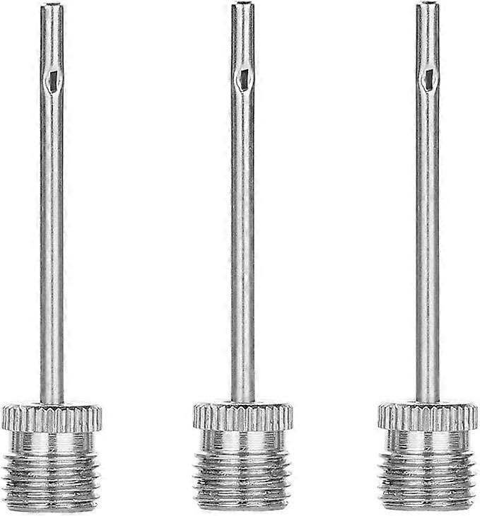 3-piece silver ball pump attachment, ball pump inflation needle