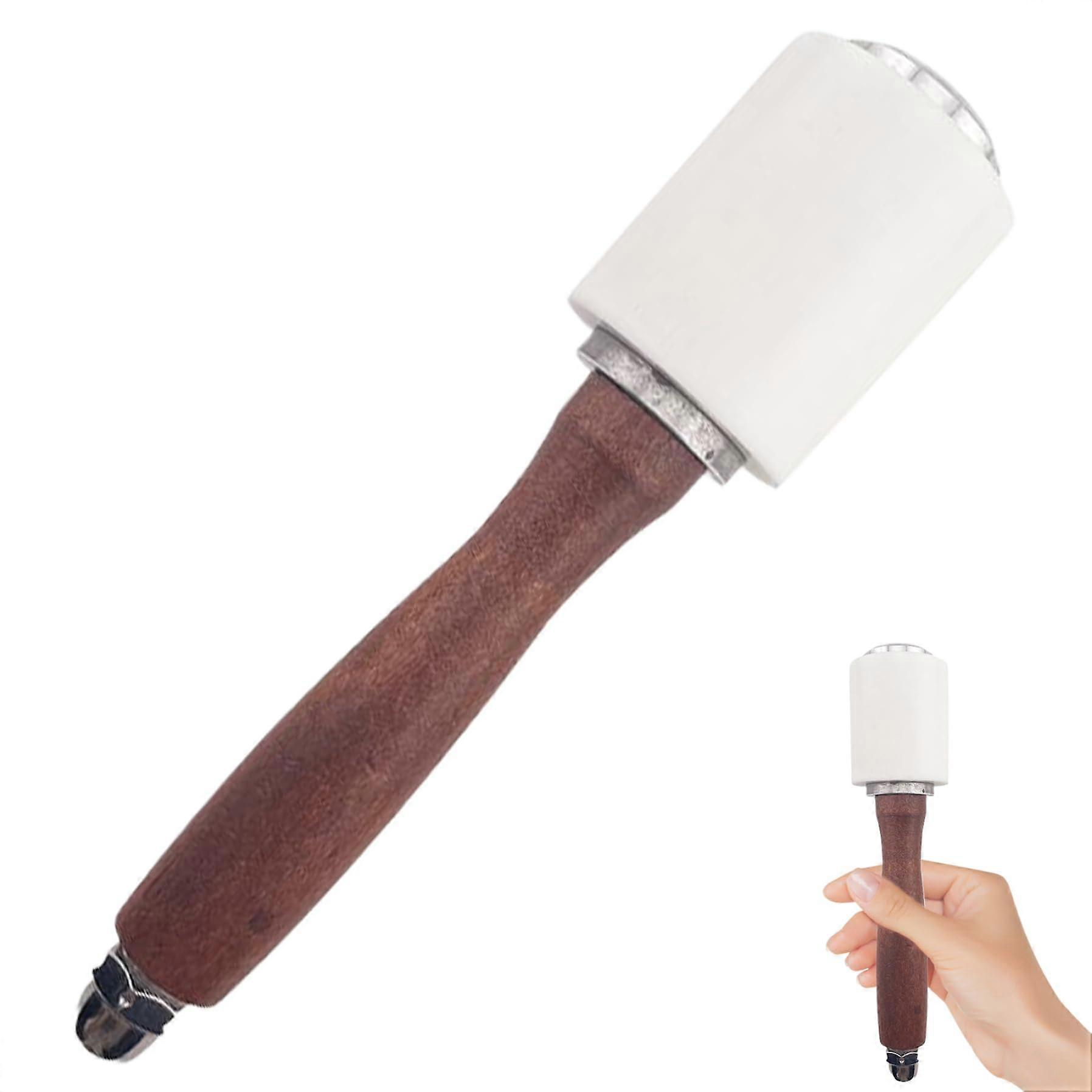Leather mallet, 8, 3inch long leather hammer, portable nylon mallet with wooden handle for DIY tool mallet.