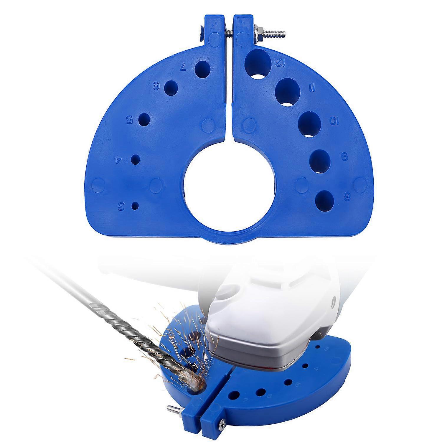Drill Sharpener Attachment with 10 Notches, Precision Multi-Purpose Grinding Tool for All Drill Types in Blue