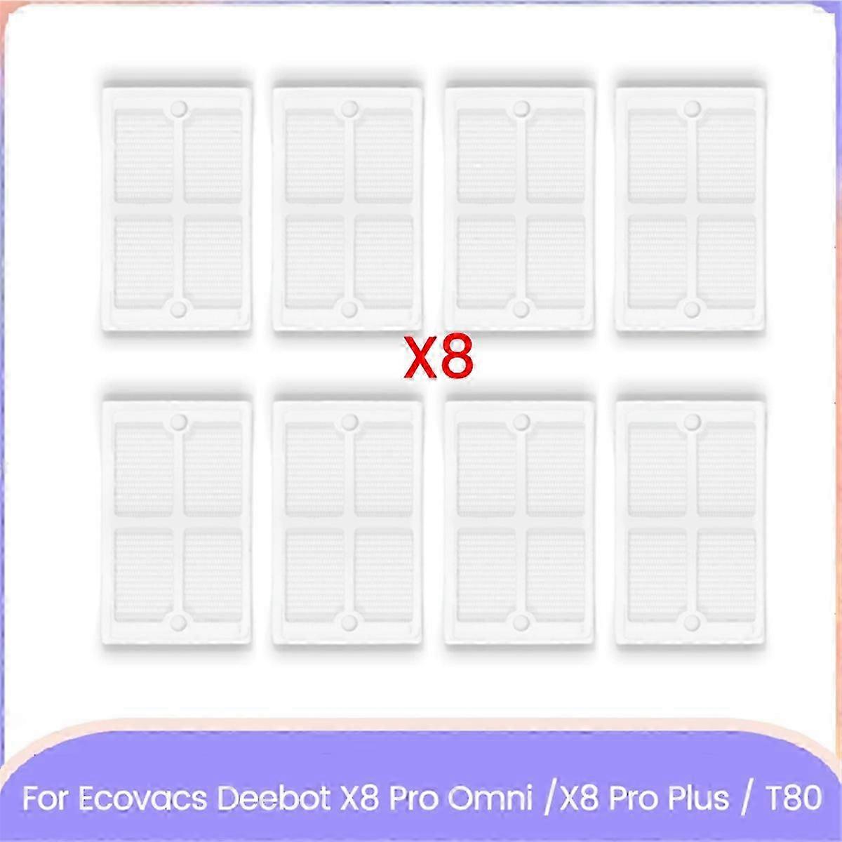 Sewage Tank Filter for X8 Pro Omni/X8/T80 Sweeper Replacement Parts - 8 Pack