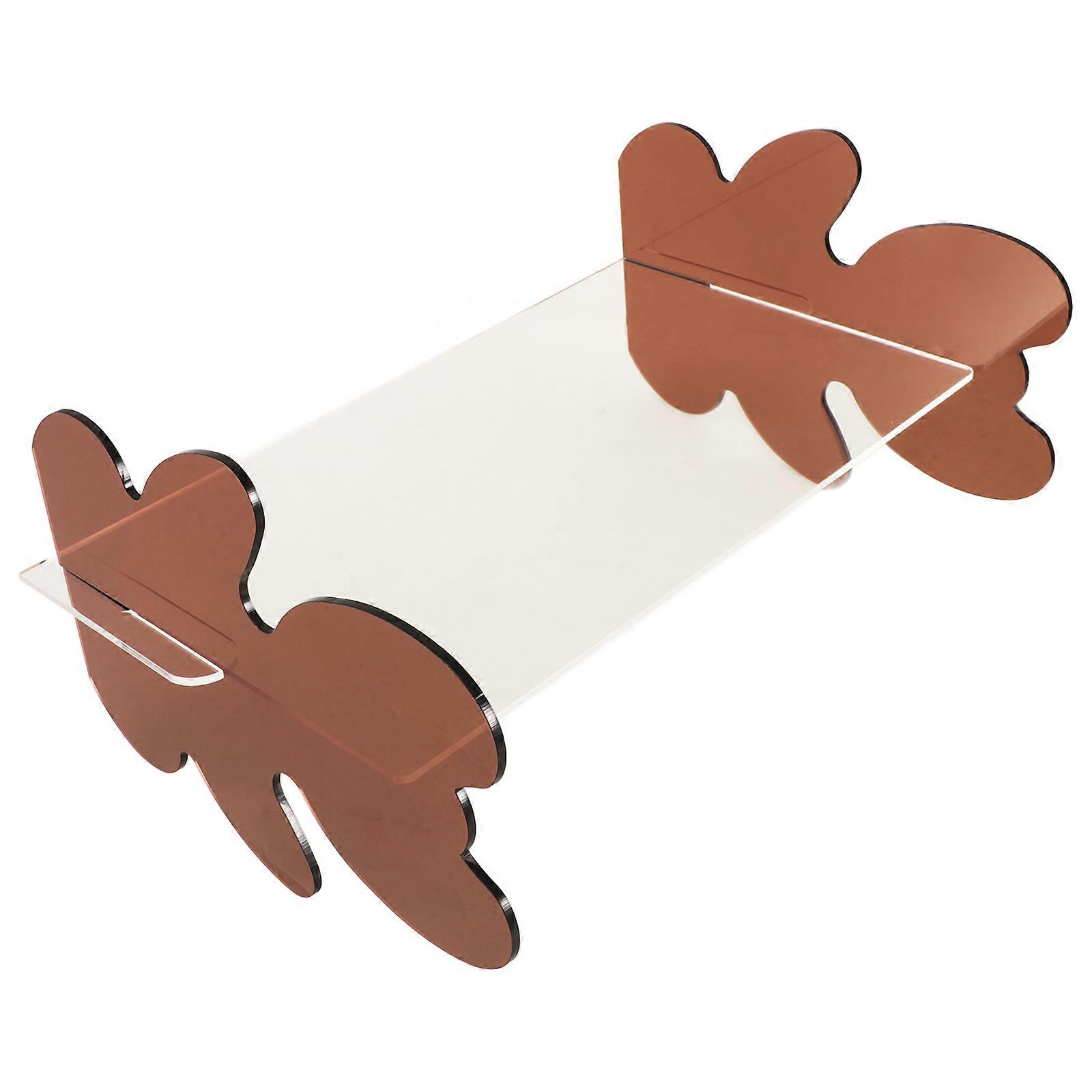 Coffee Acrylic Headband Rack for Home Use Multifunctional Bear Shaped Hairband Organizer 5.9 x 3.1 Inches