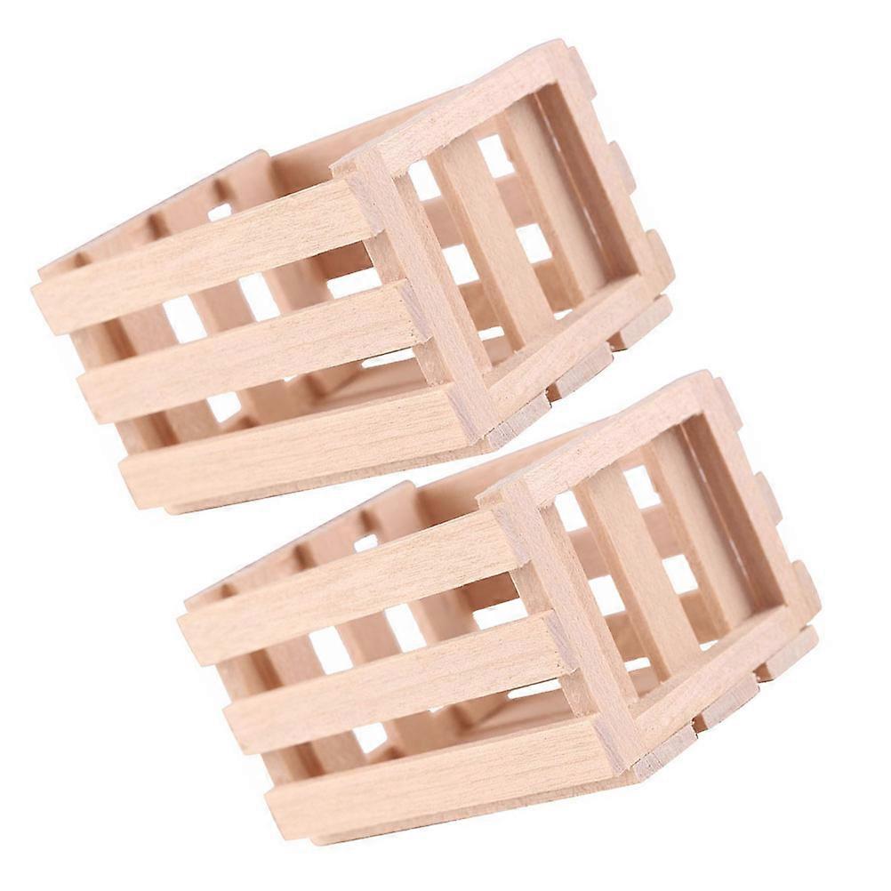 Here's a refined and professional product description based on the title you provided:
 
**2pcs Mini Wooden Craft Storage Baskets – Miniature