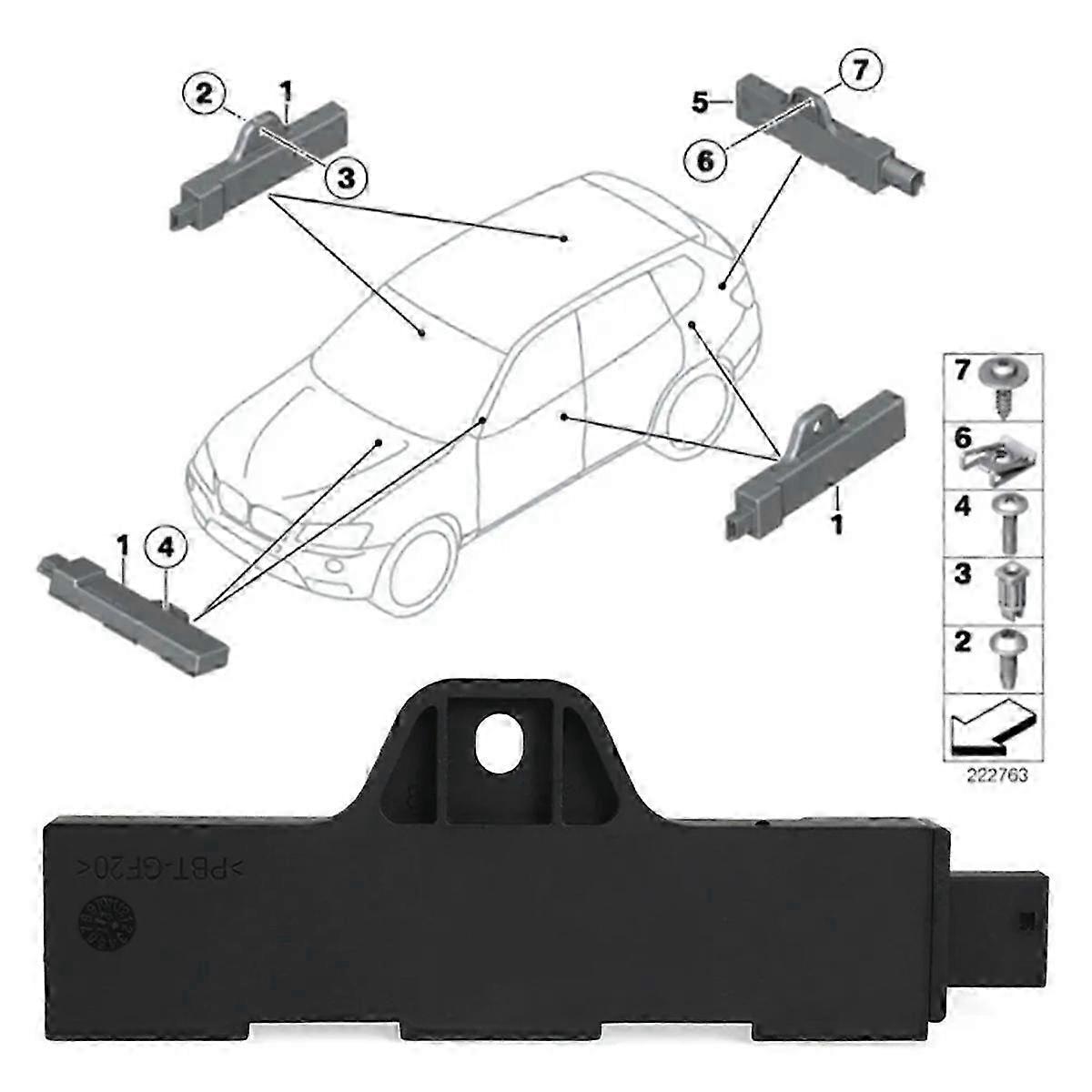 Modèle d’antenne d’entrée sans clé pour voiture DB0004 - Compatibilité du système d’entrée sans clé B48 - Numéro d’article 65209220832 9220832