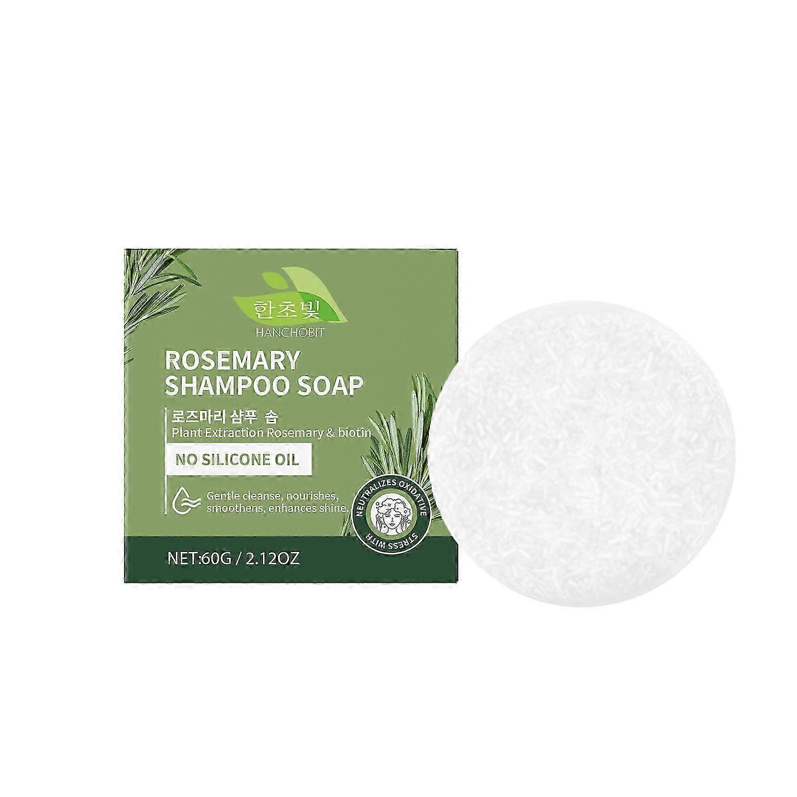 HANCHOBIT Rosemary Shampoo Soap Gentle Cleansing Scalp Daily Deep Nourishing Hair Care Firming Moisturizing