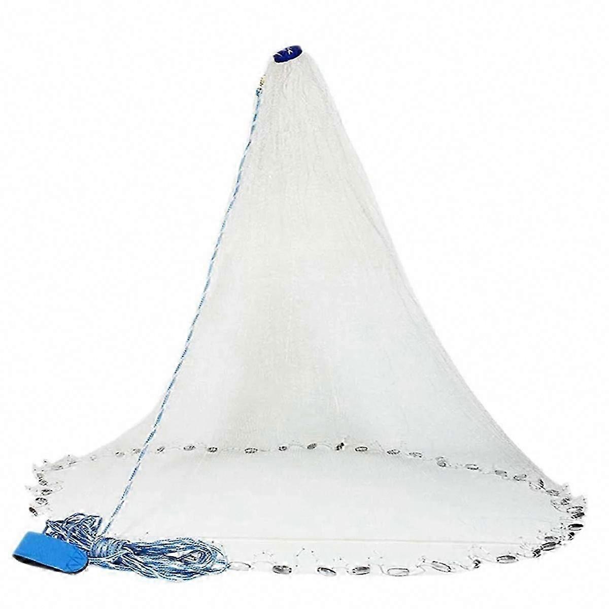 Saltwater Cast Net for Bait Fishing 4/5/6 Ft Radius Heavy Duty Zinc Sink Trap Net