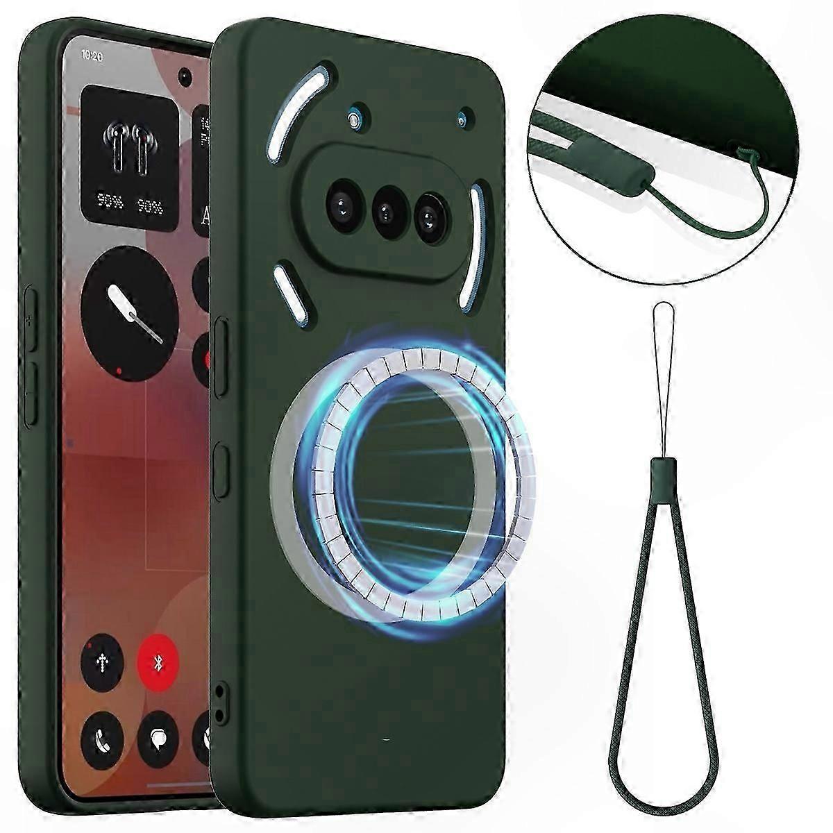 Silicone Case for 3a Model with MagSafe and Anti-Drop Feature - Black Cover