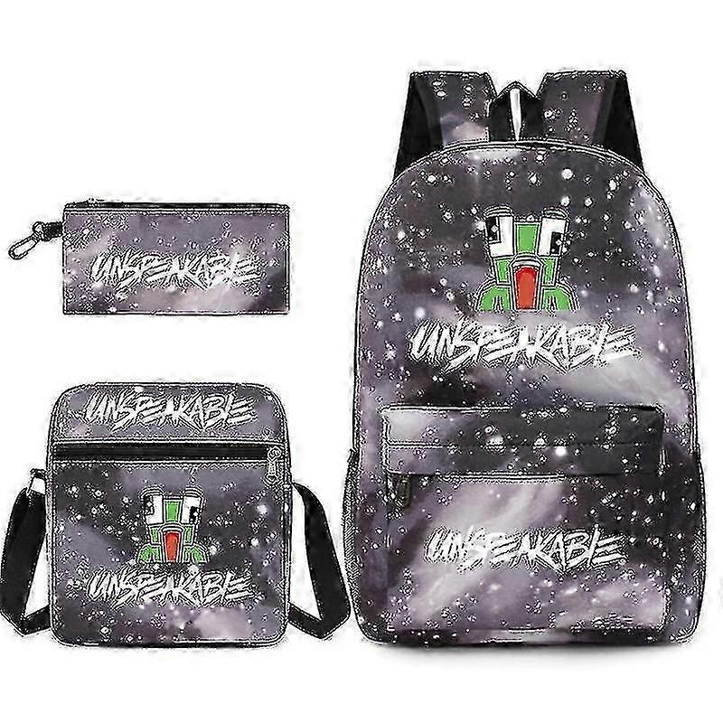 Trendy Student Backpack Set - Includes Shoulder Bag and Pen Case
