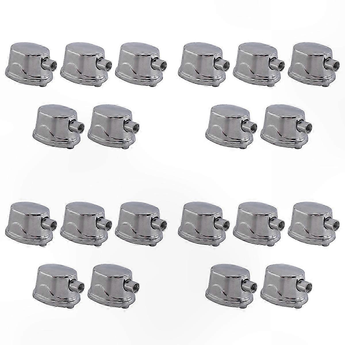 20-Pack Silver Alloy Drum Claw Hooks for Rectangular Lugs - Single End Percussion Replacement Accessories