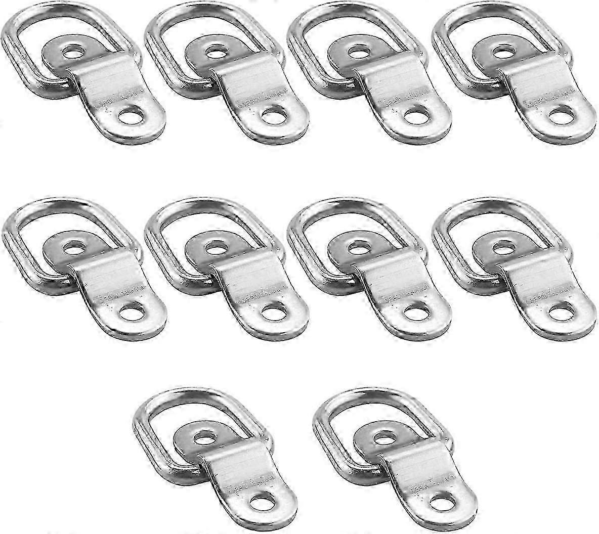 Improved Trailer D-Rings with Floor Fixing - 10 PCS, 580kg Weight Capacity