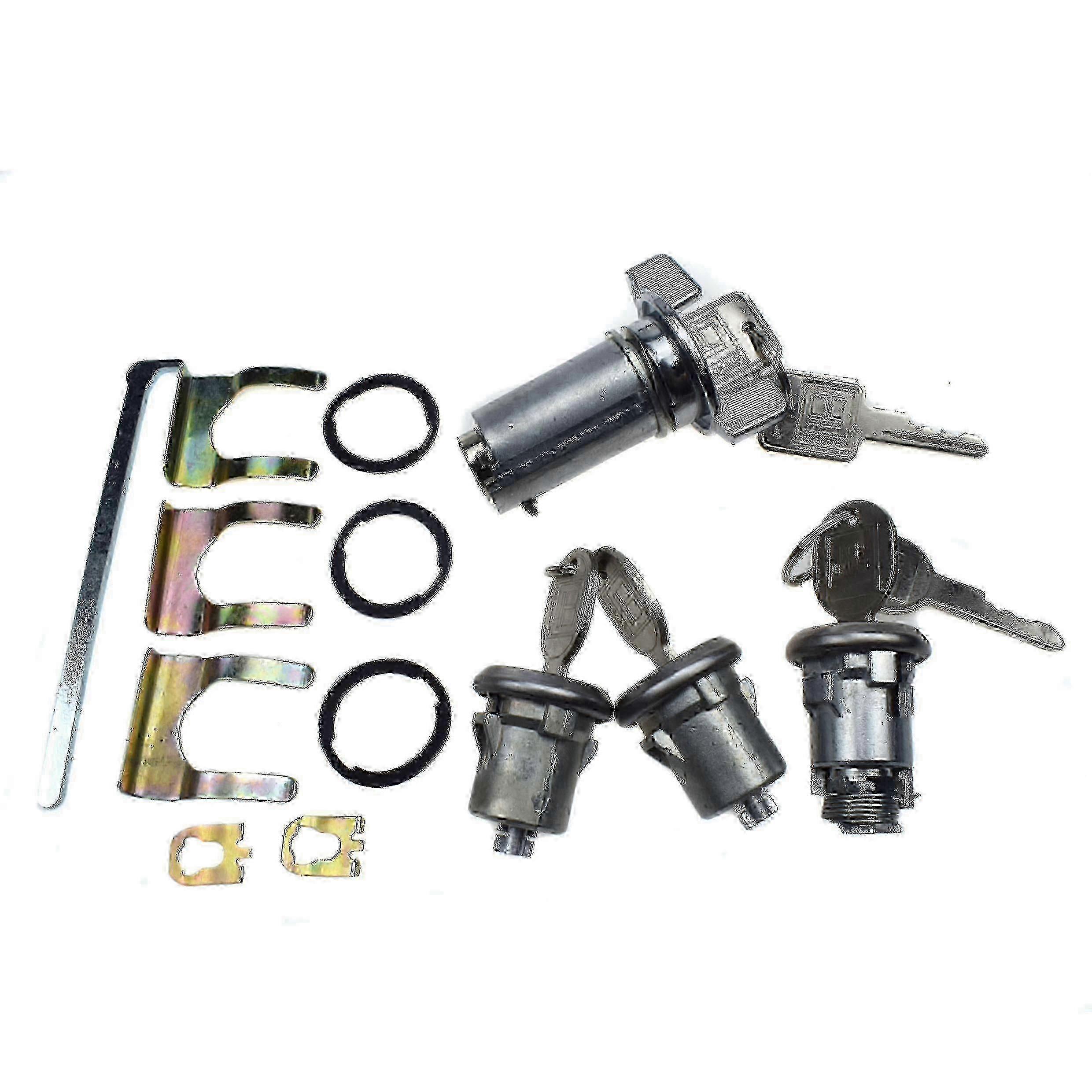 Per Chevrolet Buick Gmc Cadillac Pontiac Oldsmobile Accensione Porta Tronco Serratura Cilindro Chiavi Kit Canna