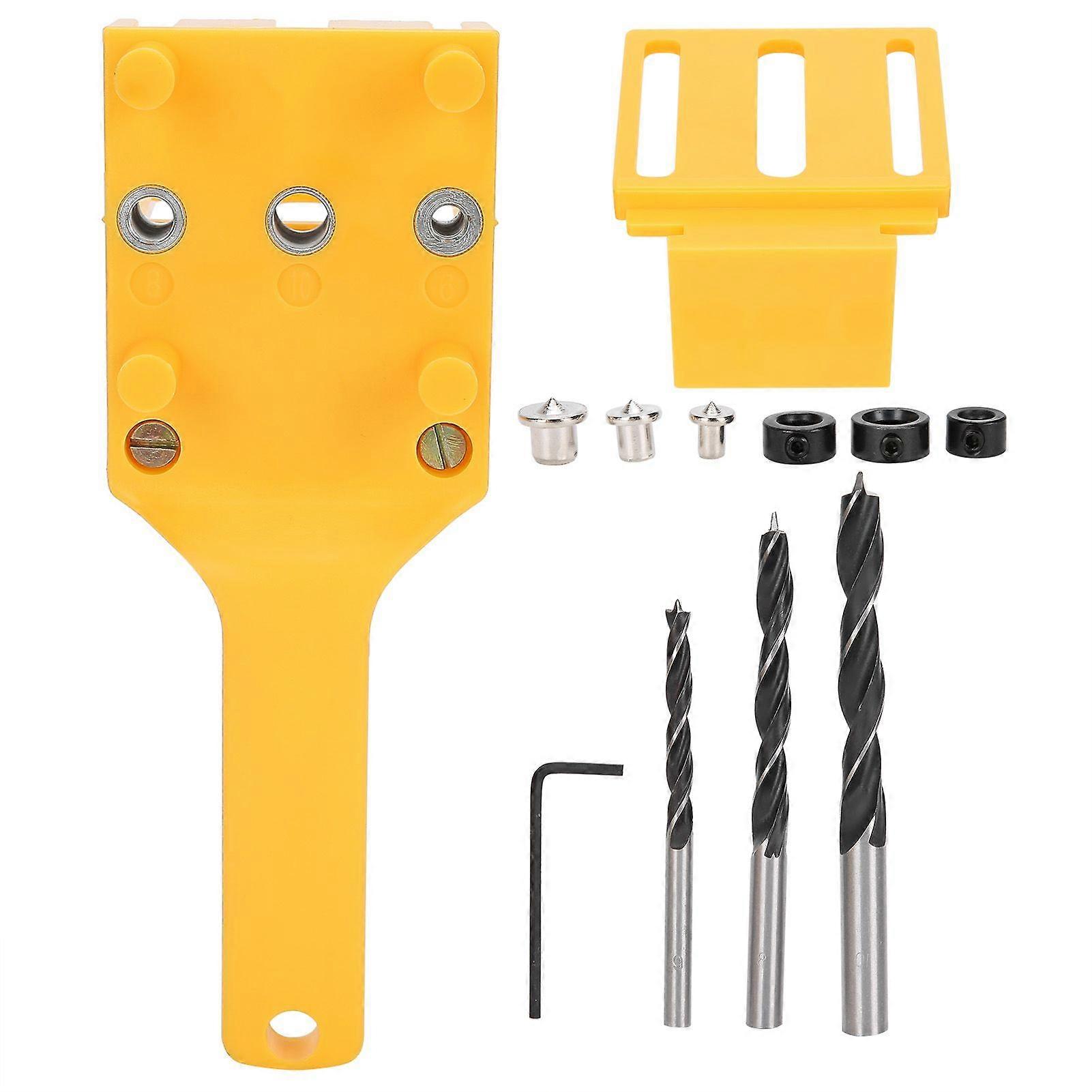 11pcs/set Wood Doweling Jig Drill Guide Punch Positioner Tool Kit for Woodworking Carpentry