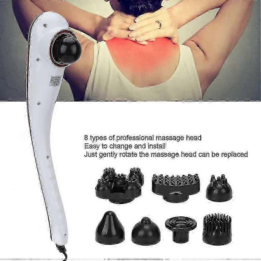 Handheld Body Massage Machine 8 Heads 10 Strength Gears Red Light Deep Tissue Massager For Waist Shoulder Arm Back Comfortable 2025