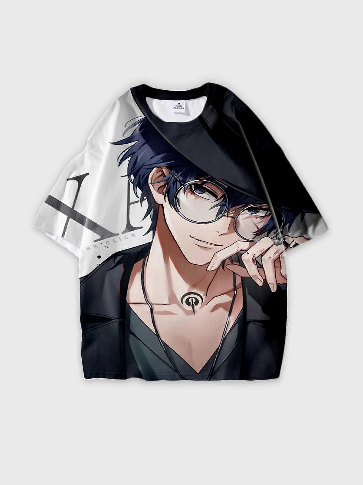 T-Shirt Short Sleeve Round Neck, Summer Casual Loose Graphic Tee, Unisex The Link Click W1026