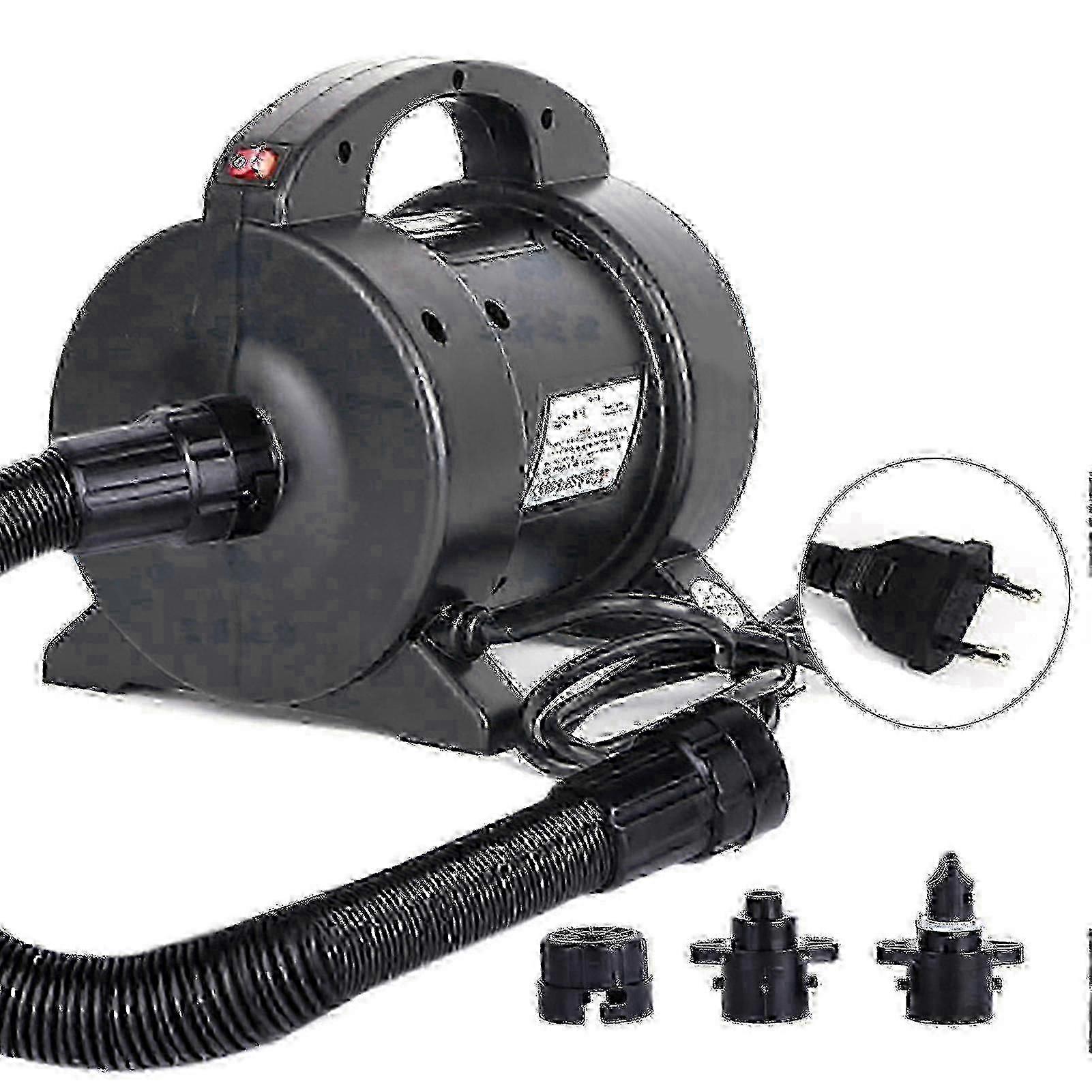 Electric Pump With Inflation For Portable Mattresses Rafts Featuring A 1600w And Two Nozzles