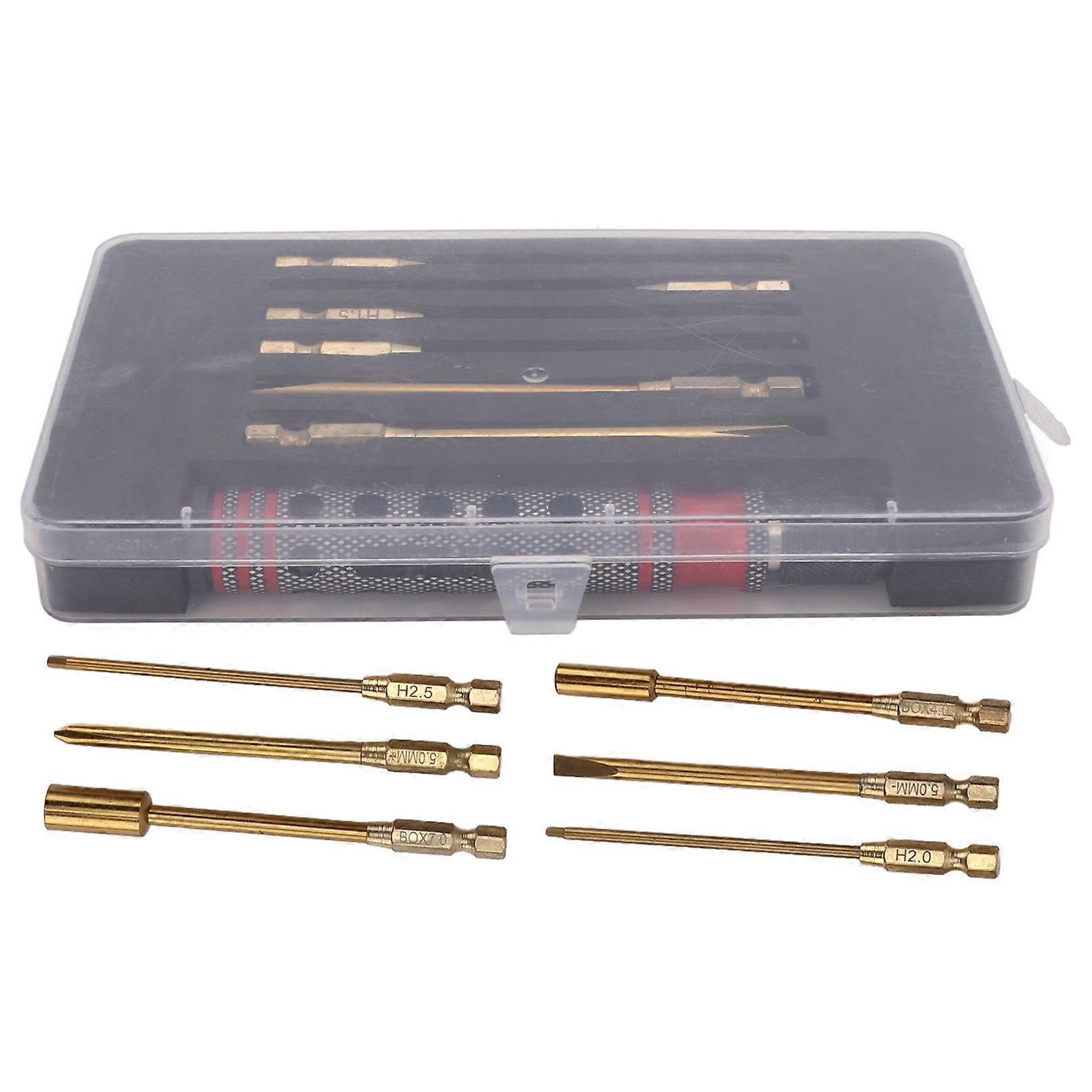 12 in 1 Screwdriver Set RC Repair Tools Detachable Heads with Red Handle for Drones Model Cars