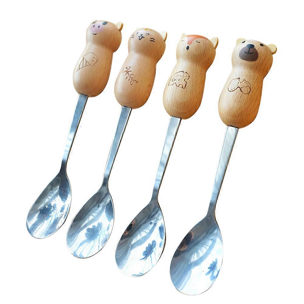 Coffee Spoon Stainless Steel for Mixing 4Pcs with Handle