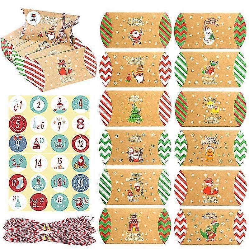 24 Candy Box Christmas Box Christmas Advent Calendar Gift Box