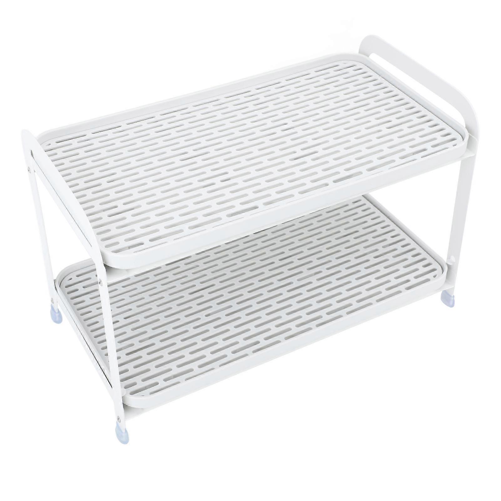 Double Layer Cup Organizer Rack with Removable Tray, Large Size