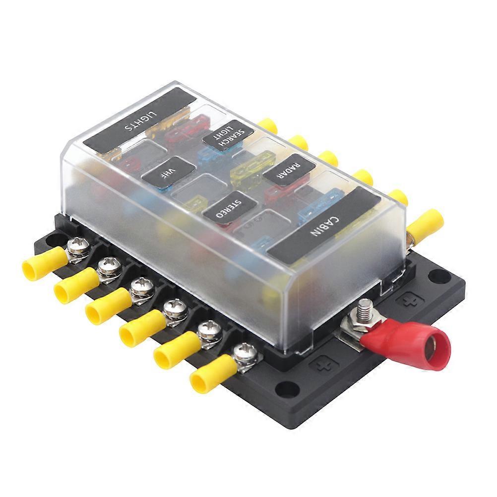 12-Way Marine Fuse Block Automotive Replacement Fuse Boxes 2Sets