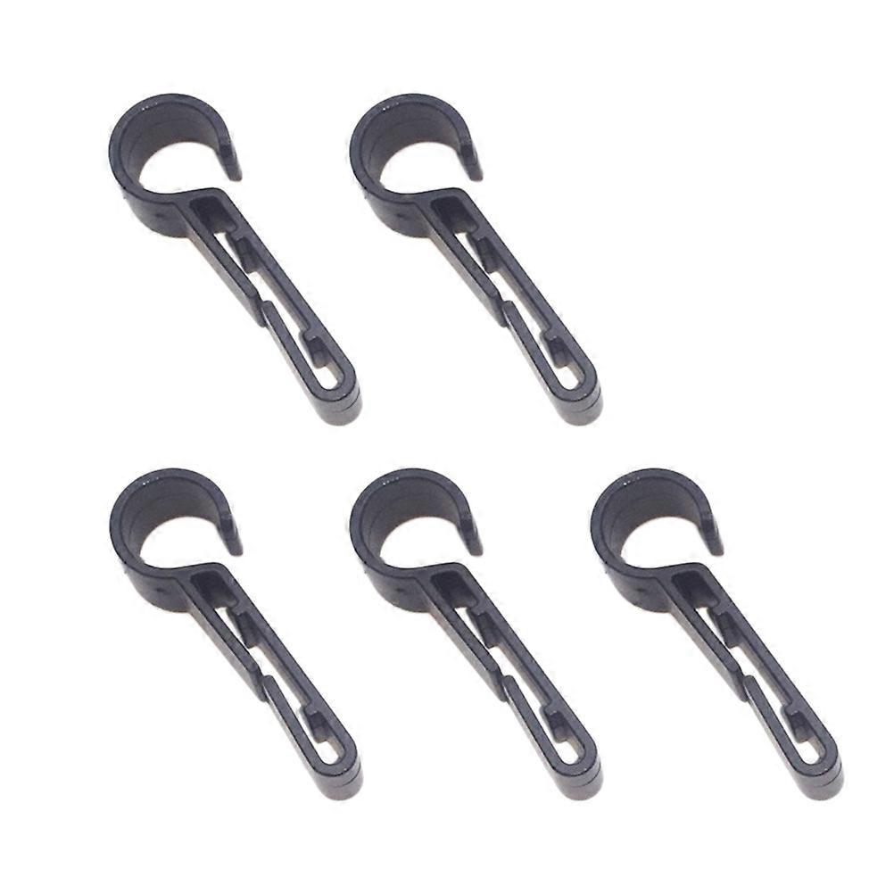 Car Safety Seat Strap Clip Headlamp Rectangular Clip Black for Anti-Slip 8Set