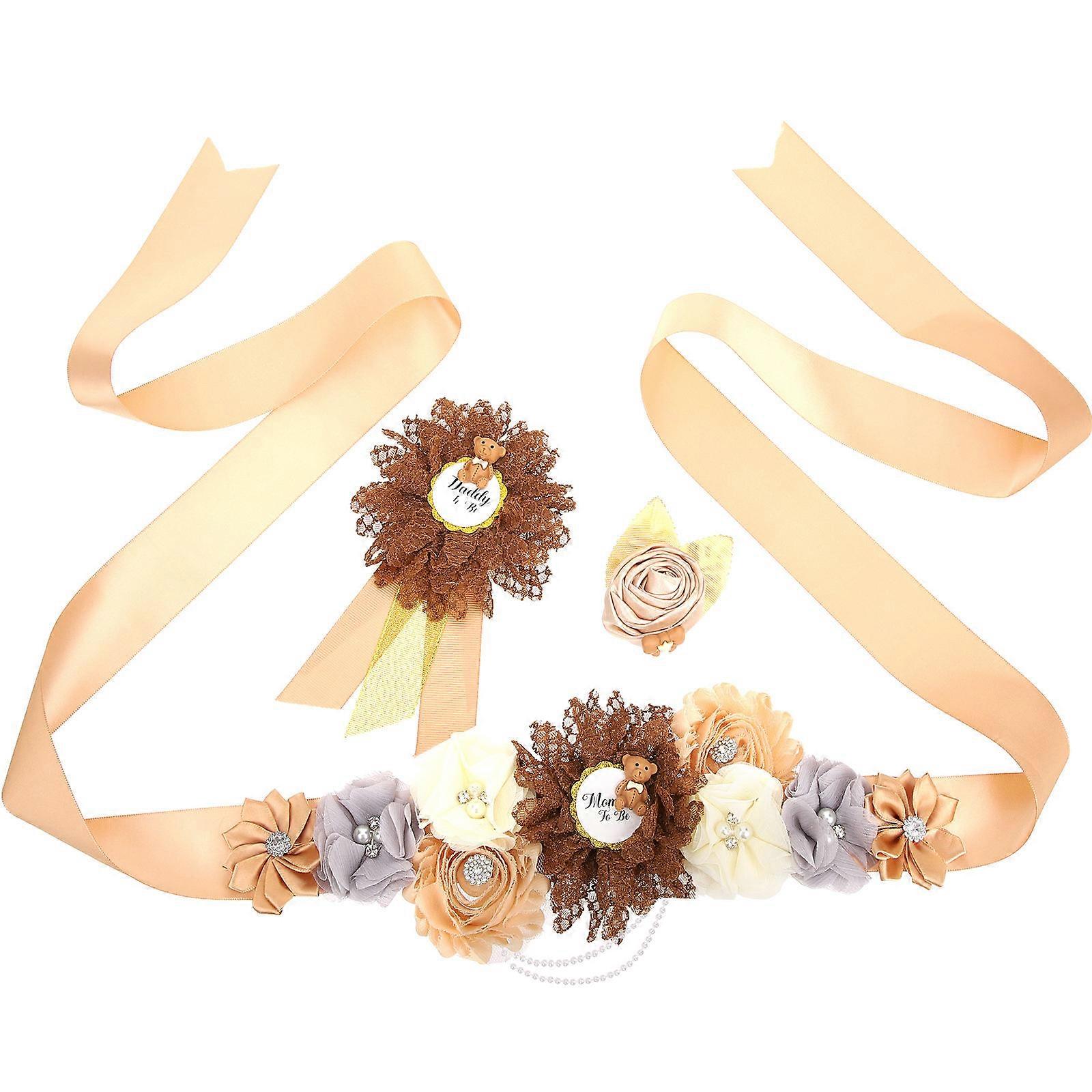Mommy to Be Sash Flower Belt for Decoration 1Set Baby Shower Sash and Corsage